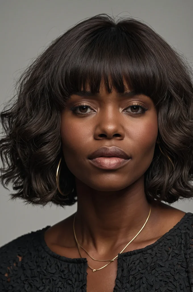Leonardo Kino XL Classic Messy FringeA Black woman with s