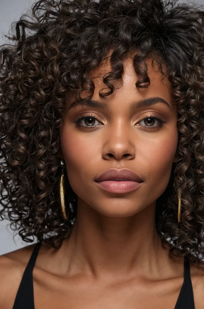 Leonardo Kino XL Curly Messy FringeA Black woman with def
