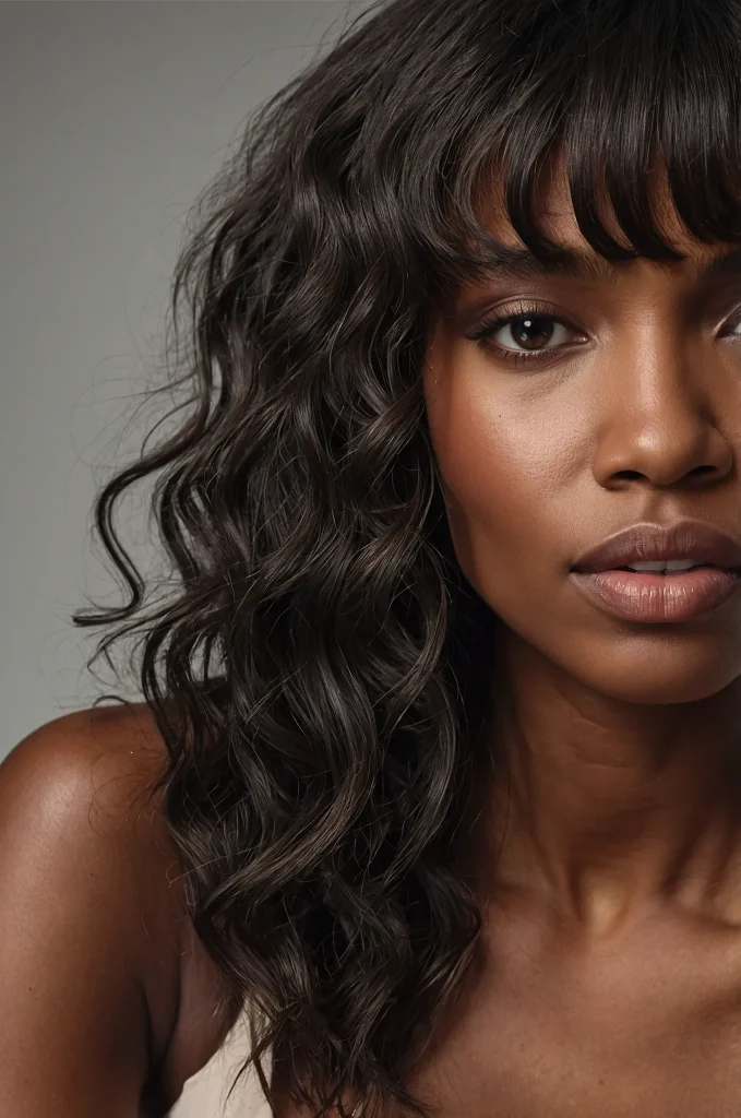 Leonardo Kino XL Wavy Messy FringeA Black woman with loos