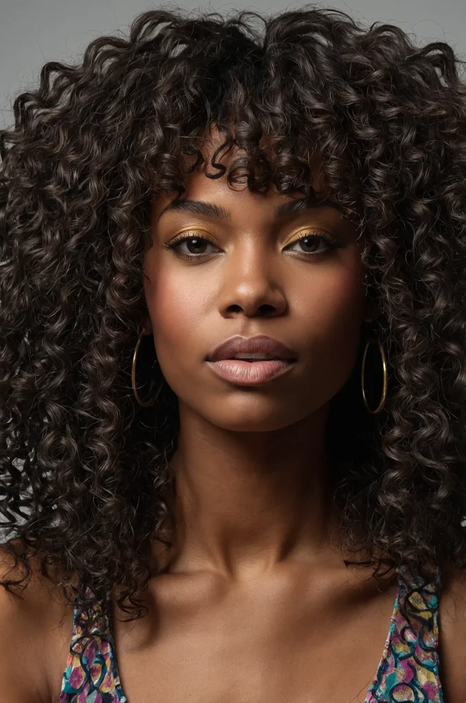 Leonardo Kino XL Coily Messy FringeA Black woman with tig