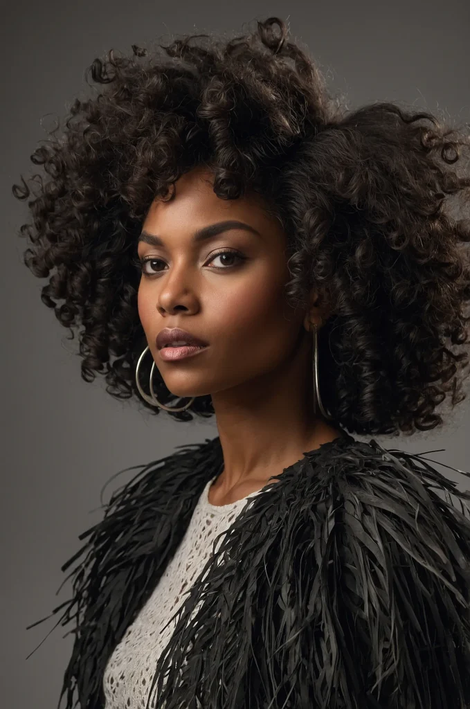Leonardo Kino XL Coily Messy FringeA Black woman with tig