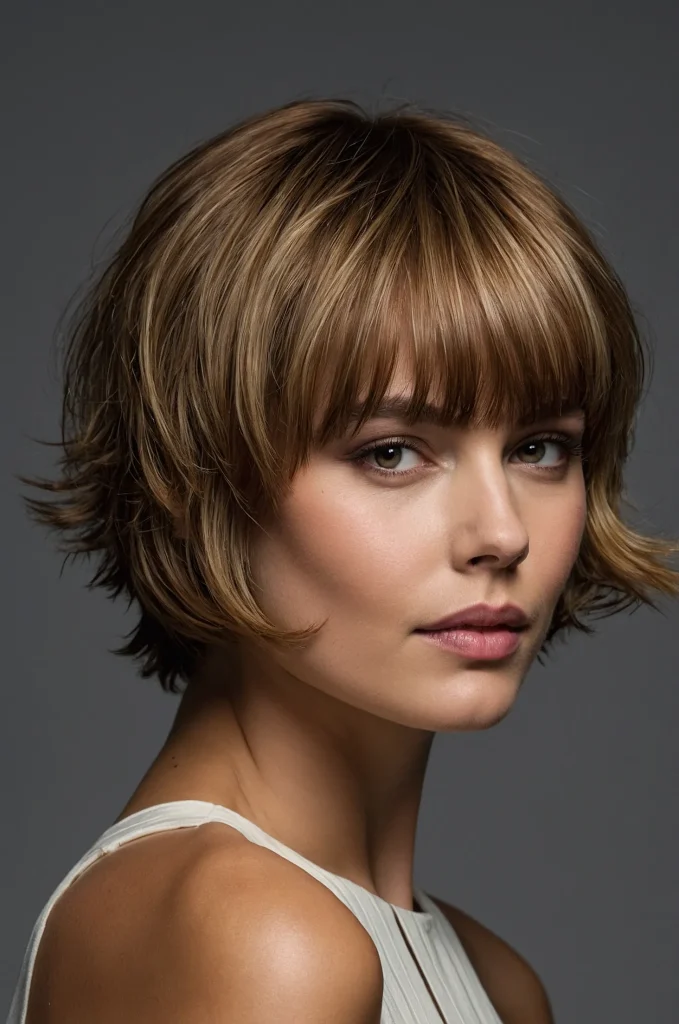 Leonardo Kino XL SideSwept Short Fringe with Short HairA sho