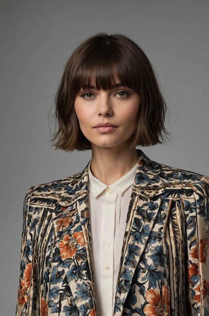 Leonardo Kino XL Curtain Short Fringe with Short HairA short