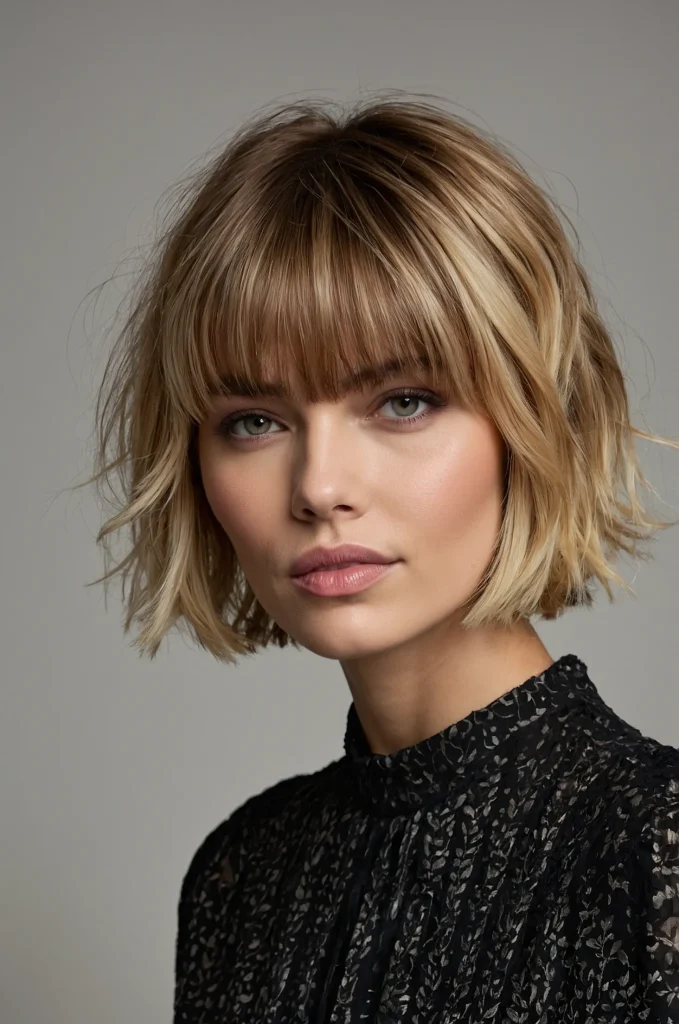 Leonardo Kino XL Curtain Short Fringe with Short HairA short