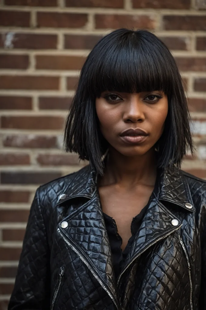 Leonardo Kino XL Choppy Messy FringeA Black woman with un