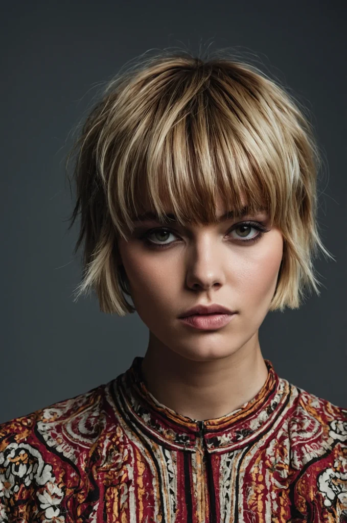 Leonardo Kino XL Choppy Short Fringe with Short HairA short