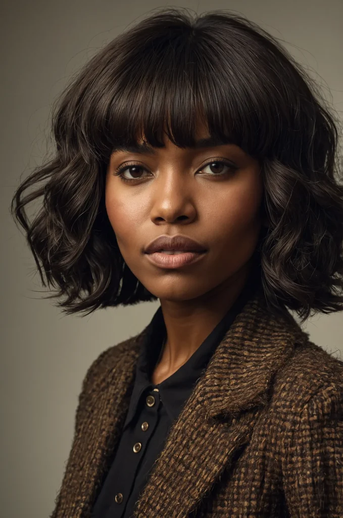 Leonardo Kino XL Shaggy Messy FringeA Black woman with re