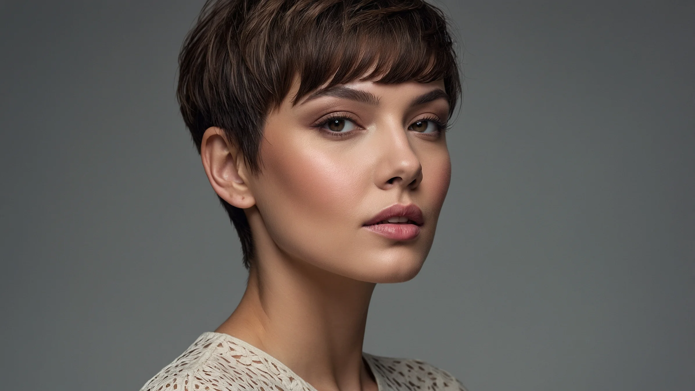 Women Short Fringe with Short Hair