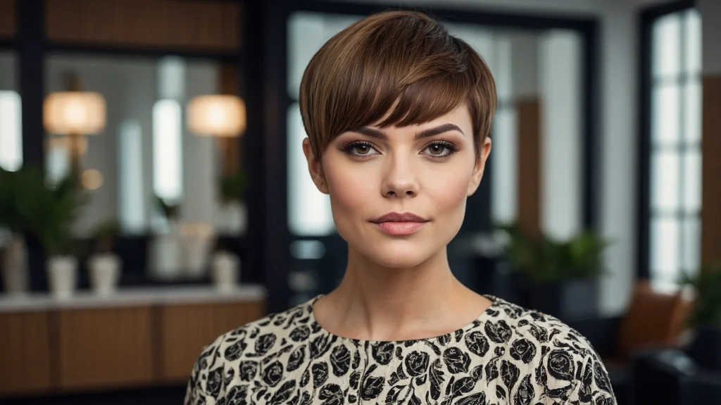 Women lower taper fade fringe